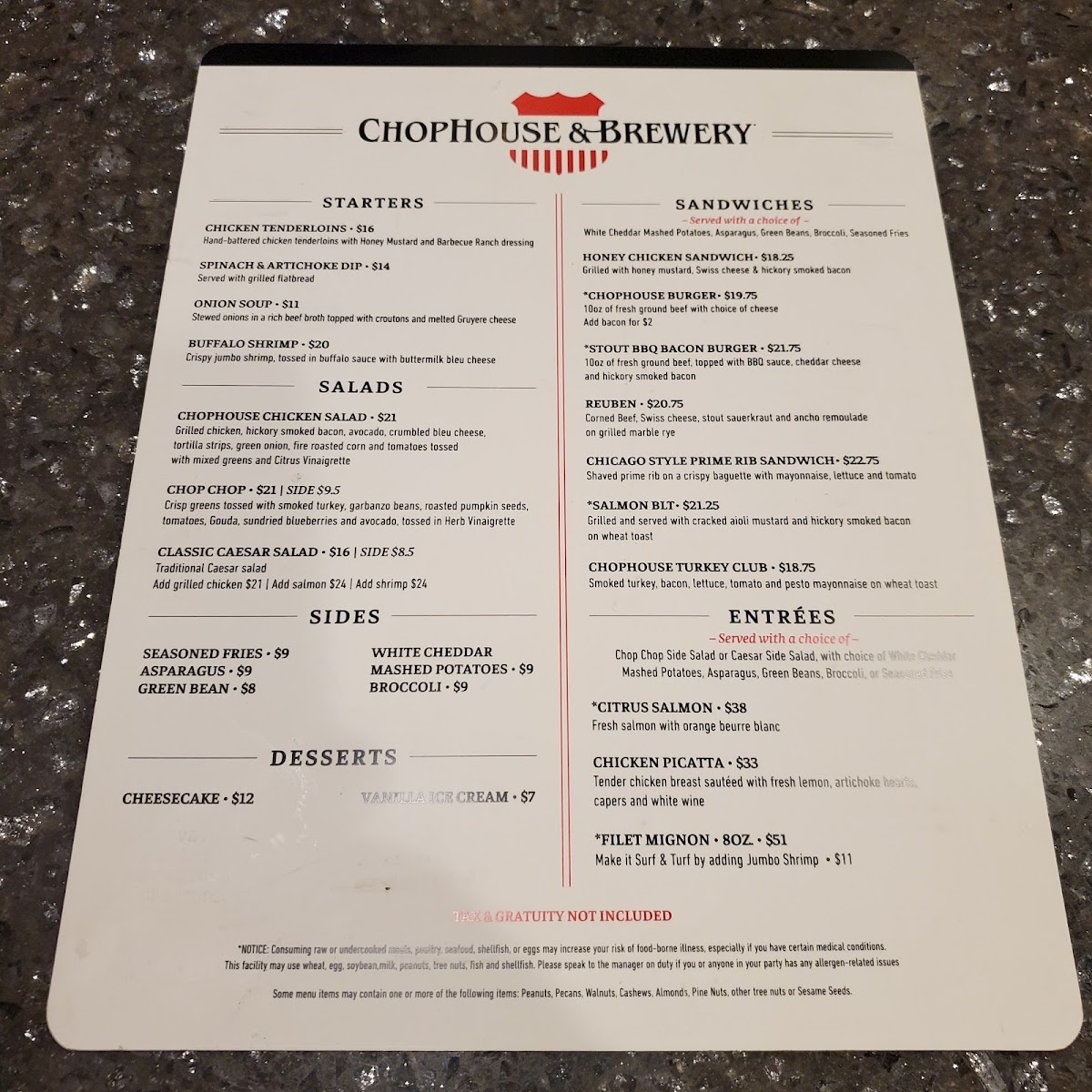 Chophouse Menu - Image 4